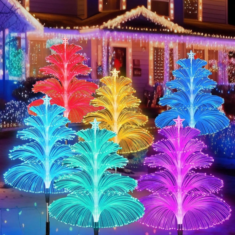 Cross-border outdoor solar fiber optic jellyfish lawn light LED single-layer, three-layer and five-layer jellyfish courtyard decoration for festivals Application Scenario