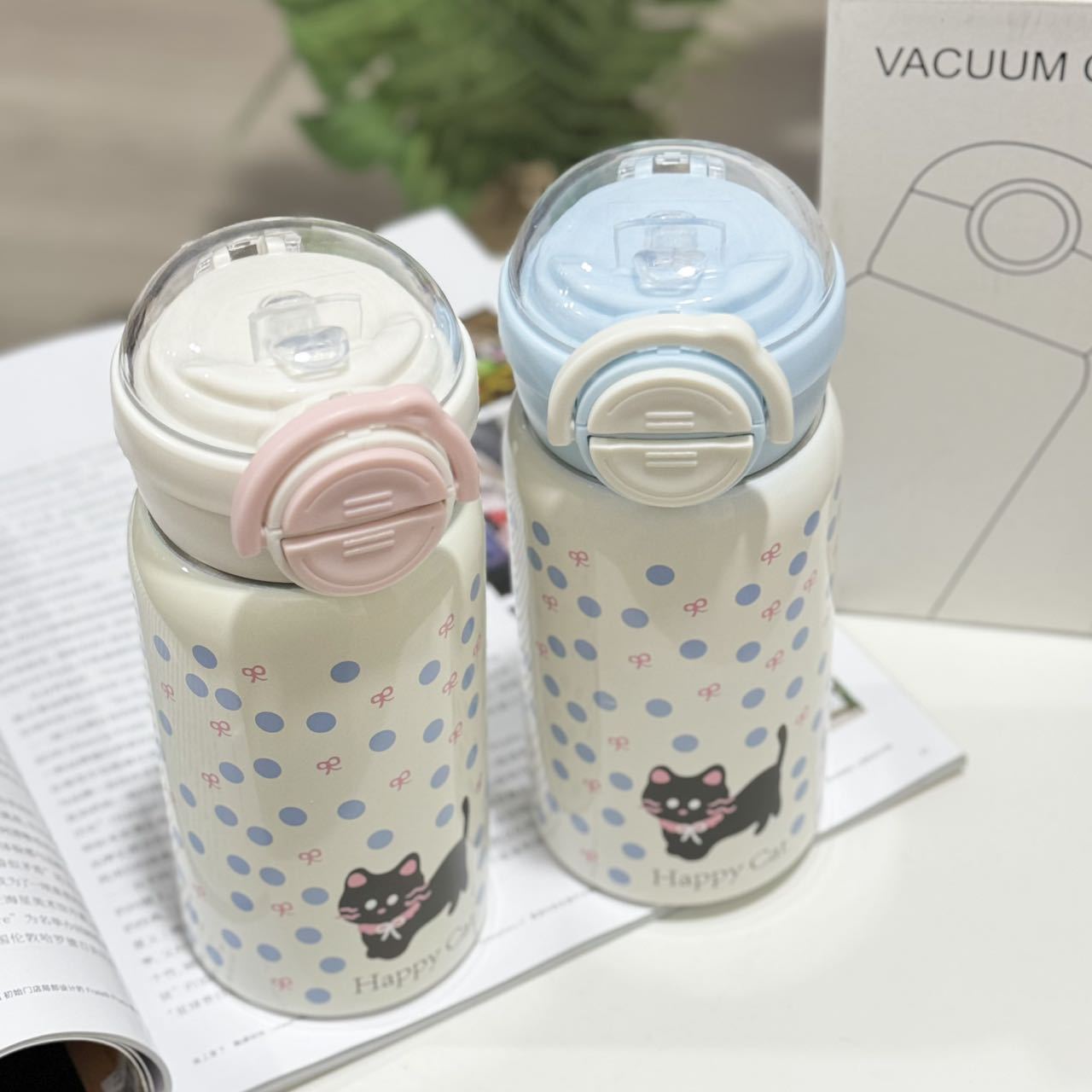High appearance level straw double drinking cup, large capacity new stainless steel 2024 insulated cup, girls' school student cup details Picture
