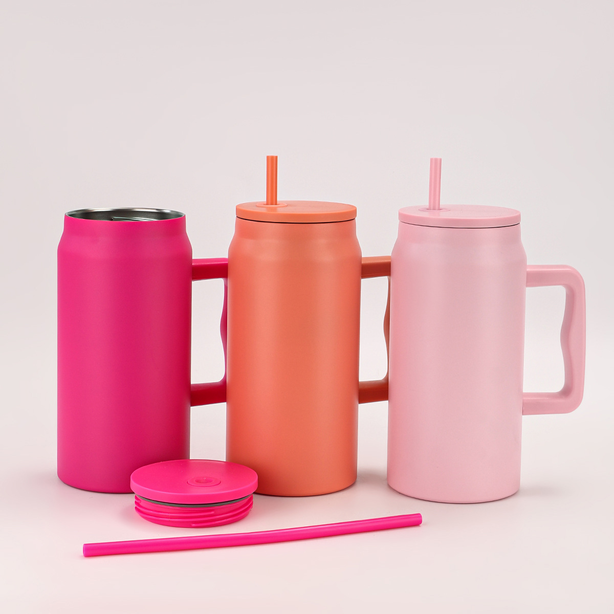 Cross-border 50oz insulated cup with handle, car cup, double-layer insulated ice cup, large-capacity beer mug with straw Specification drawing