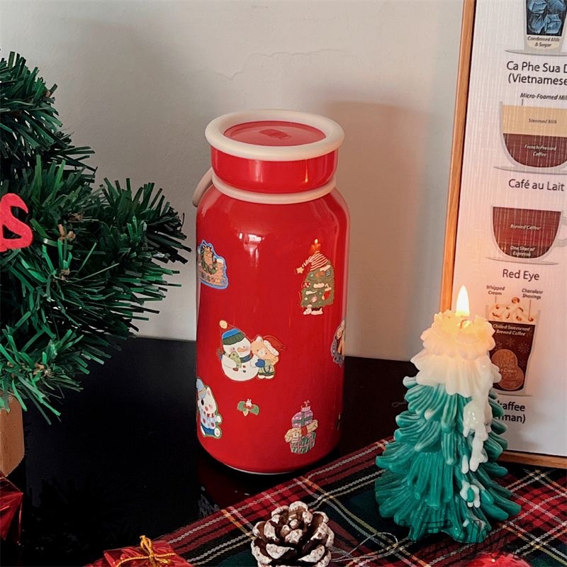 Japanese-style simple insulated cup, high appearance level travel cup, portable milk cup for female students, tea-water separation handle coffee cup details Picture