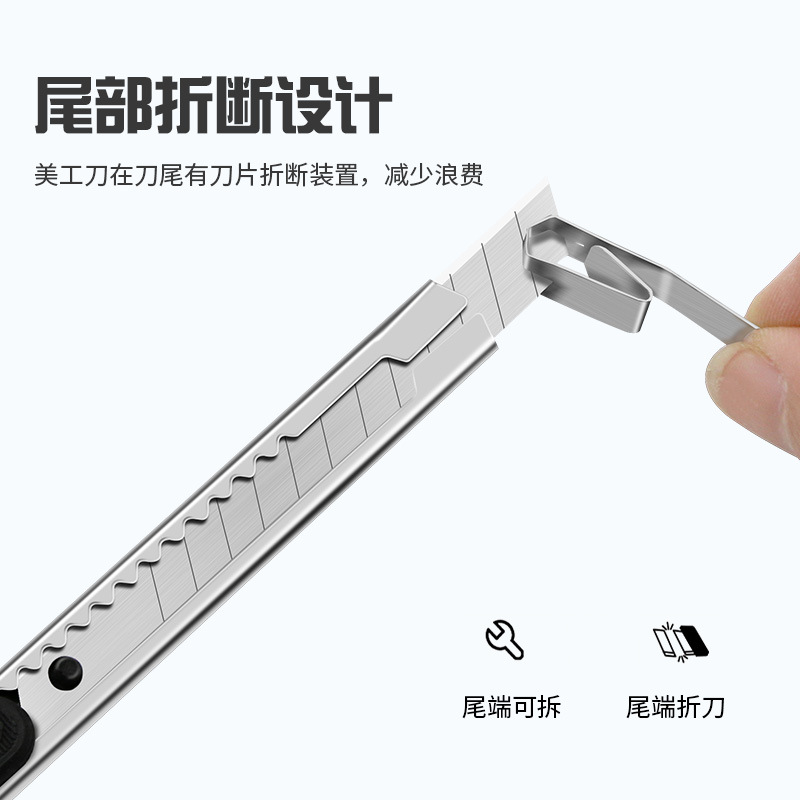 Mini metal utility knife, express delivery knife, tool knife, student stationery, office utility knife, cutting knife Application Scenario