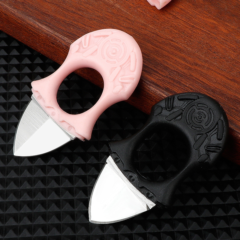 Stainless steel keychain knife neck pocket mini hanging knife unbox express EDC sharp fruit knife full figure