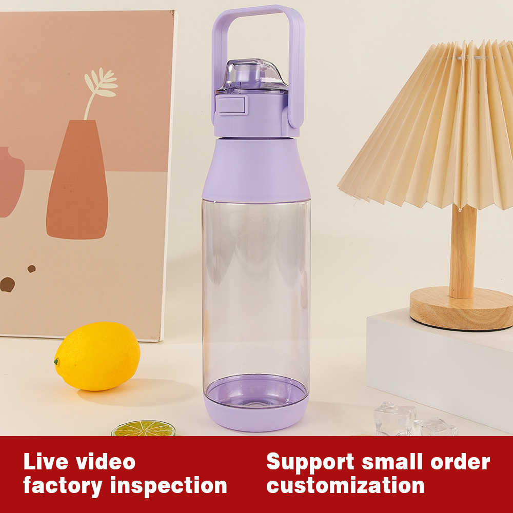 Large-capacity TRITAN water cup, 2L plastic, hand-held, bouncy lid, outdoor Amazon sports portable water bottle details Picture