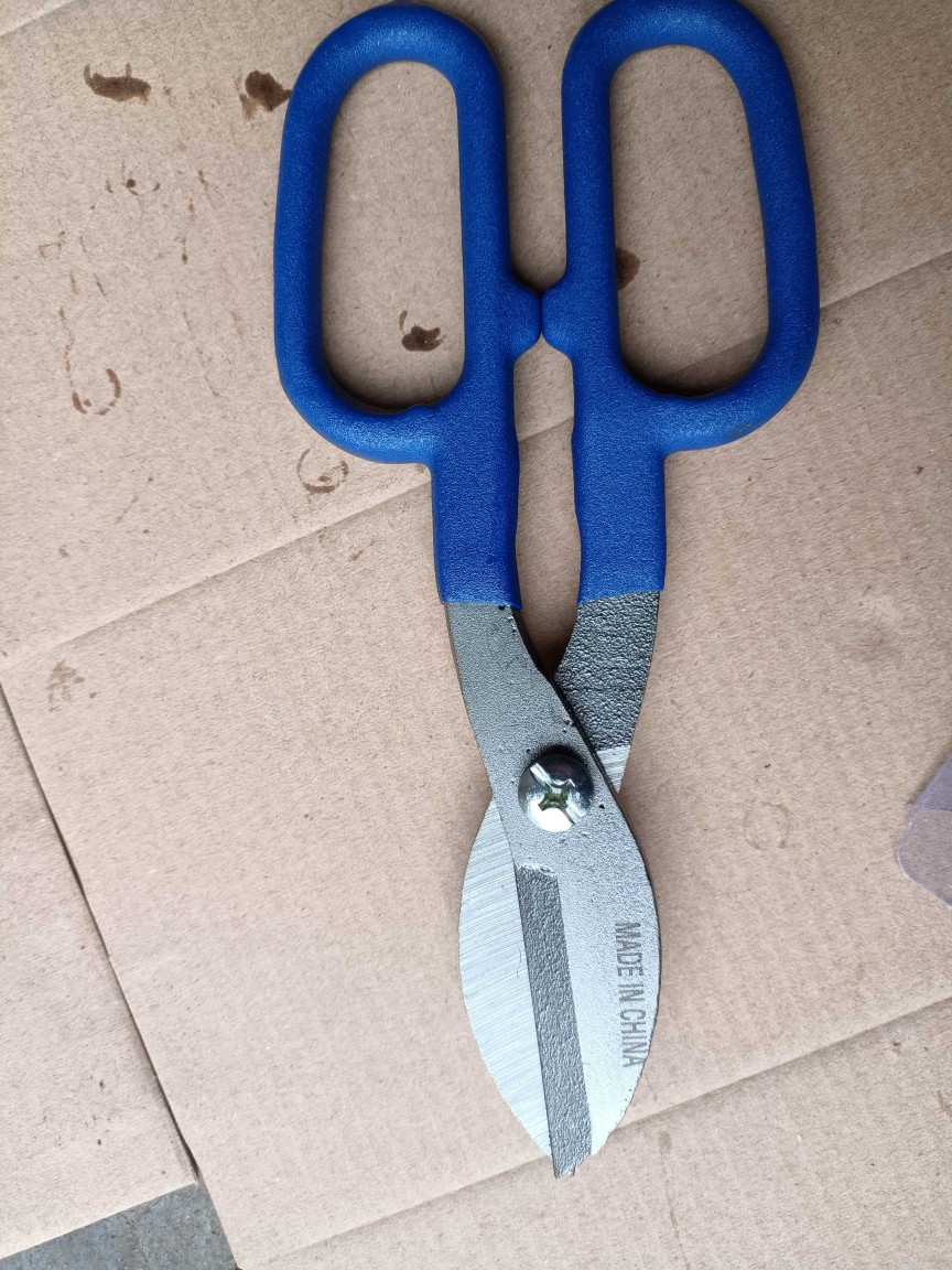 10-inch American strong iron shears, aluminum alloy aviation shears, galvanized iron shears, spring neutral American 10-inch shears Specification drawing