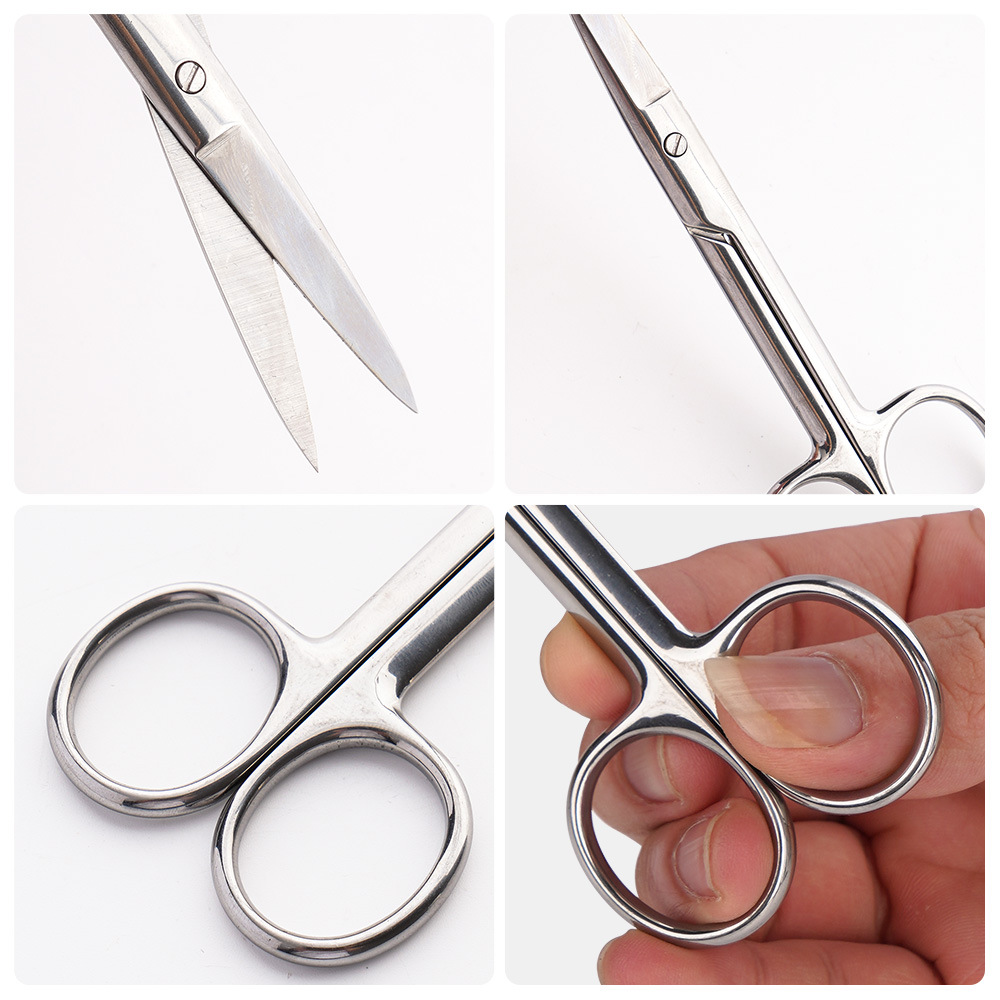 Stainless steel scissors: 14/16/18/20 large bend, animal husbandry teaching, surgical gauze scissors, thread removal scissors, non-medical Application Scenario