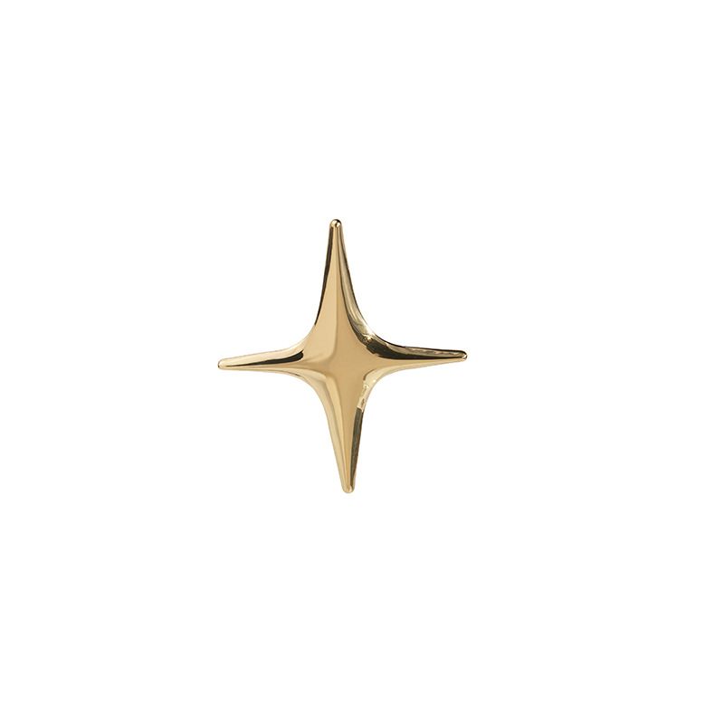 European and American retro metal style star-shaped brooch suit coat, niche pin, simple and elegant accessory, suitable for both men and women Item Picture