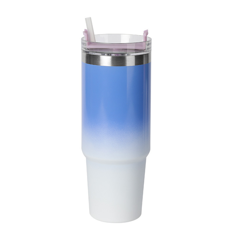 Cross-border direct supply 30oz stainless steel car cup, outdoor portable car insulated cup, double-layer vacuum straw ice cup Item Picture