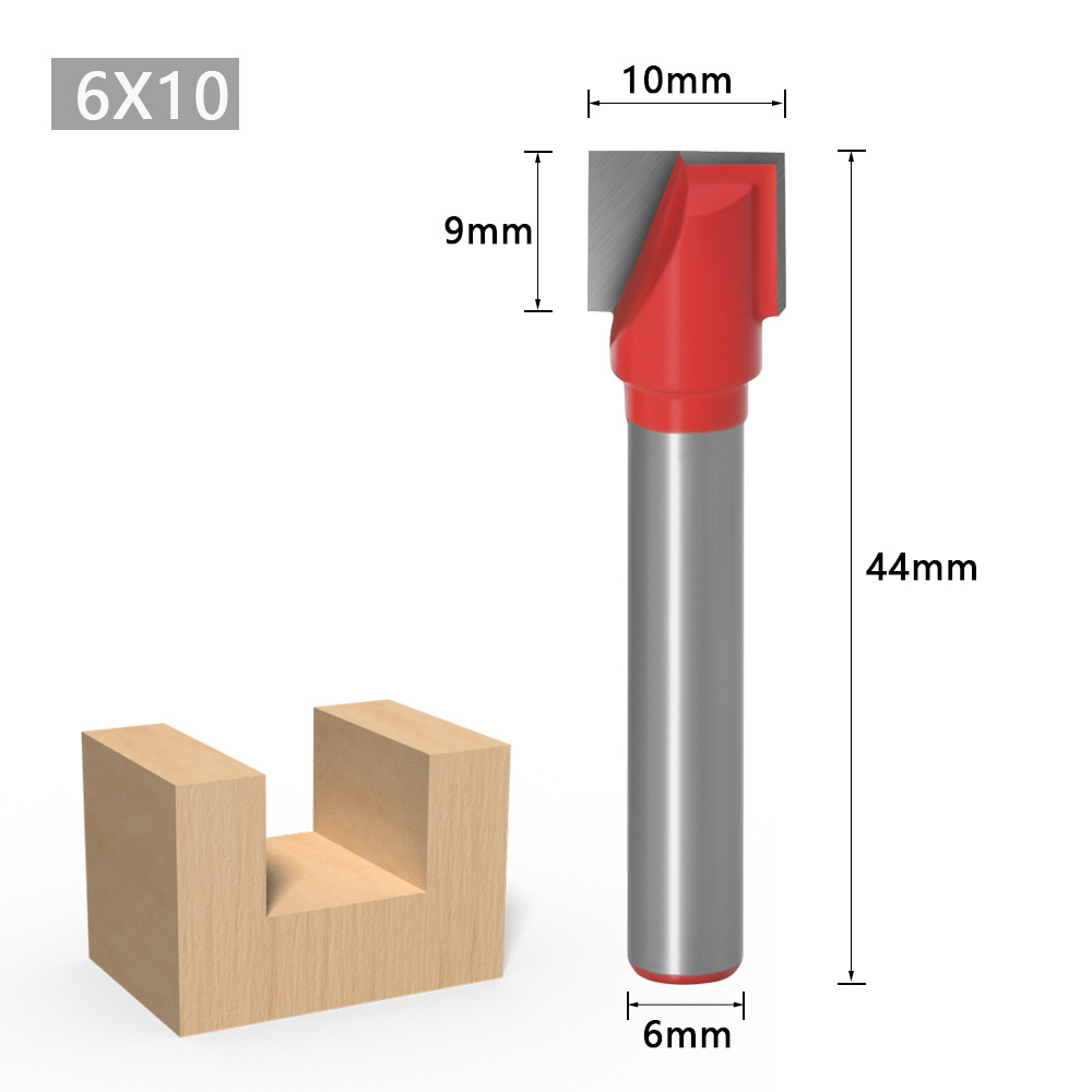Computer engraving machine tools, woodworking milling cutter, 6mm bottom cleaning cutter, bottom milling chamfering table, bottom milling cutter, edge trimming machine tool head undefined
