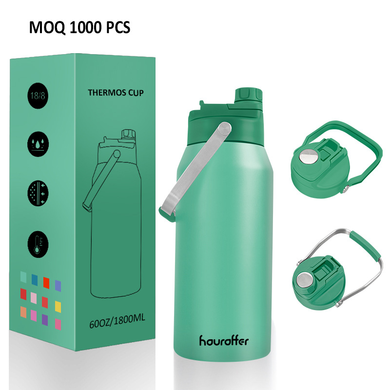 Unique mold double-spout outdoor sports pot, portable outdoor travel pot, large-capacity space pot, 60oz large pot details Picture