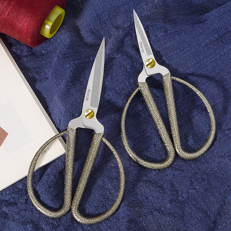 Lin Tai's household scissors, stainless steel alloy scissors, multi-functional scissors, office handicrafts, student scissors for window decorations and embroidery details Picture