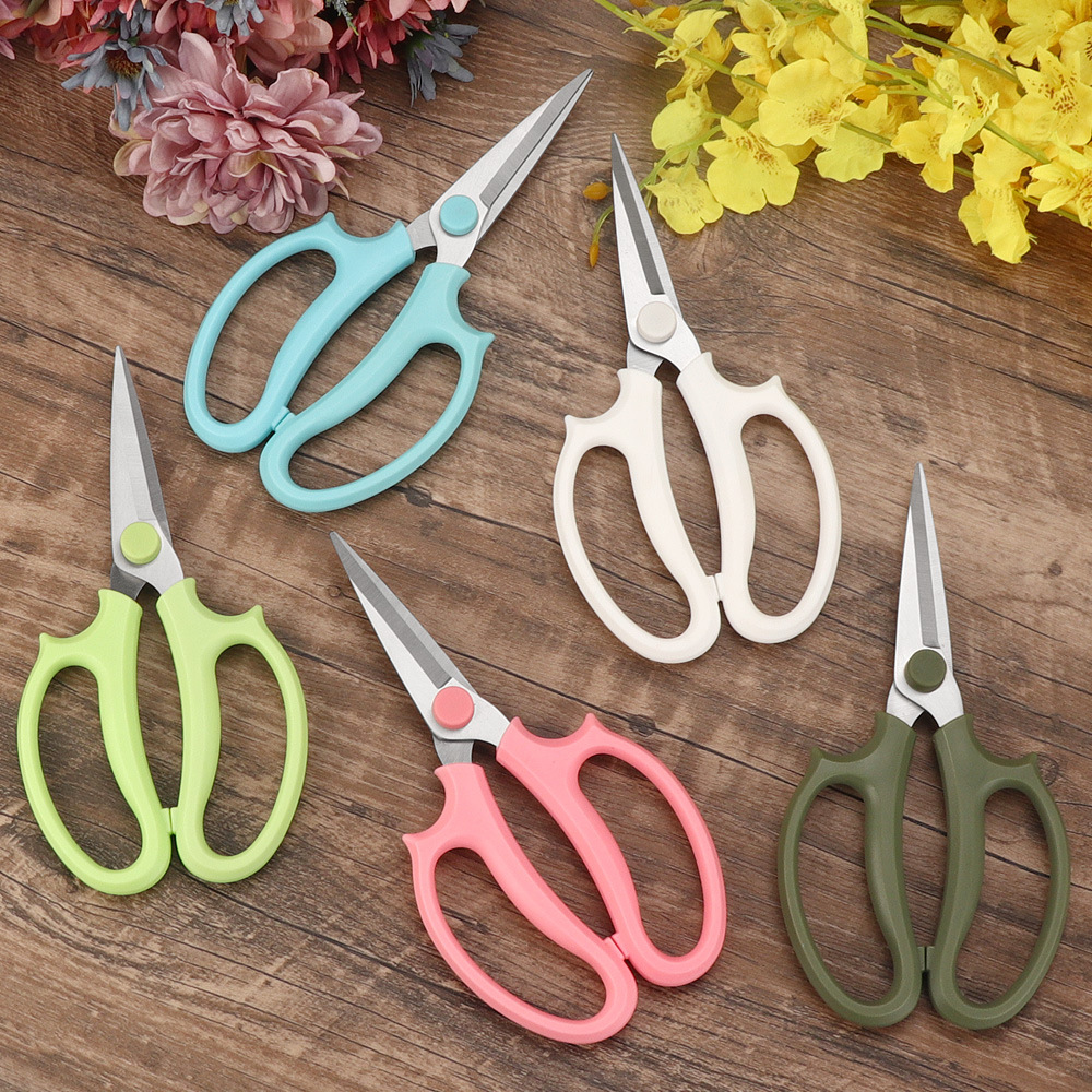 Lin Tai's flower art scissors, branch shears, ribbon cutters, paper cutters, flower shop fresh flower arrangements, gardening pruning tools details Picture