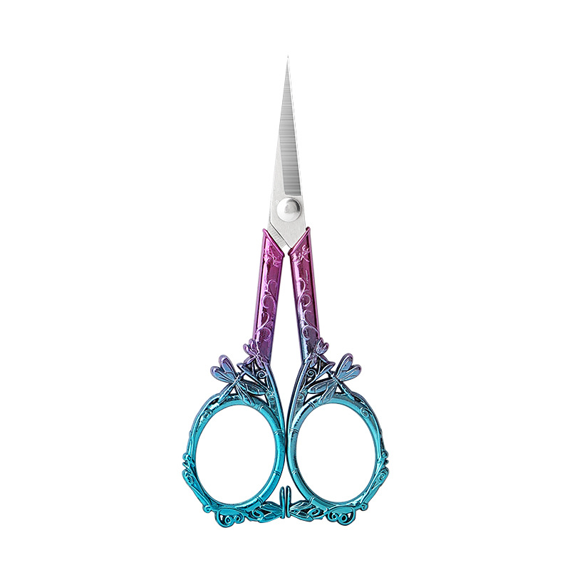 Stainless steel household handcrafted thread scissors, aluminum alloy small scissors, mini small size, exquisite pointed embroidery tea scissors Item Picture