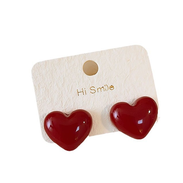 Gentle autumn and winter pearl stud earrings for women, 2024 new best-selling red earrings, high-end Christmas earrings and earrings Item Picture