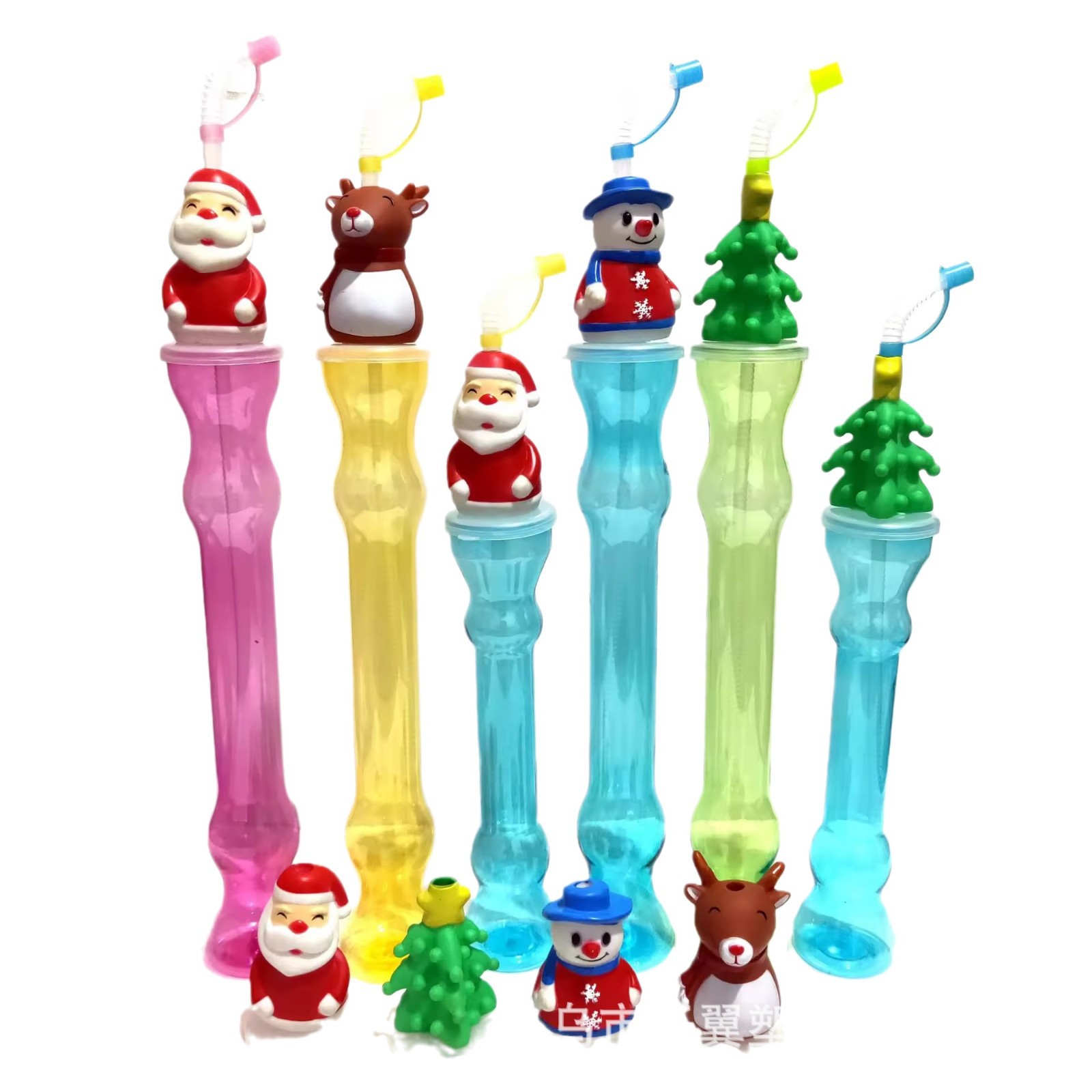 Factory direct sales of new disposable plastic water cups in multiple colors to choose from, including small gourds, large gourds, cartoon plastic straw cups Item Picture