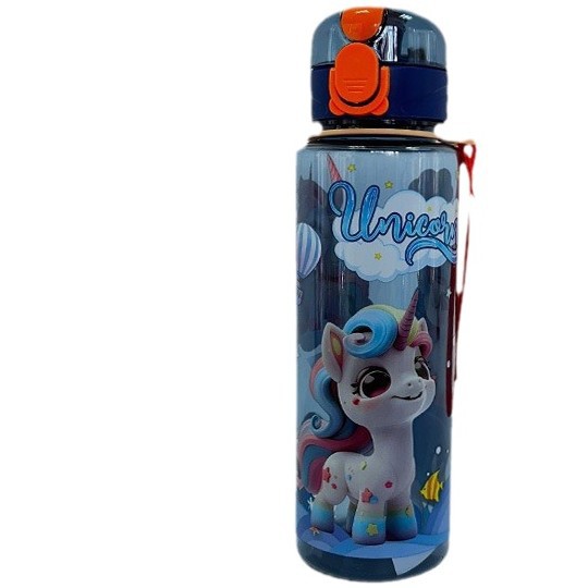 New high-appearance unicorn pattern water cup, 700ML outdoor sports student water bottle with a lifting rope Item Picture