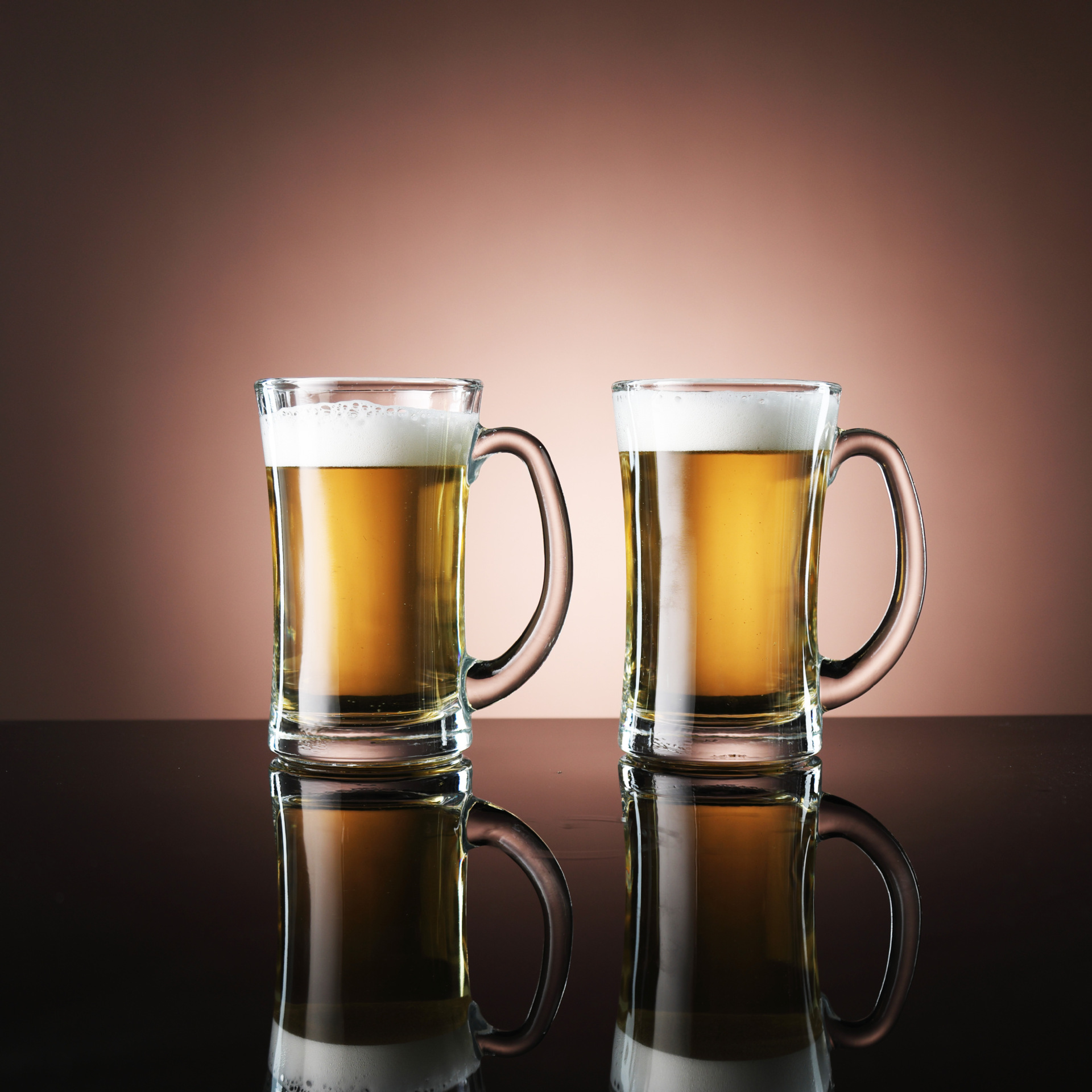 【 Factory Direct Sales 】 Household glass water cups with handles, thickened beer mugs, draft beer cups, and juice cups can be printed with logos details Picture