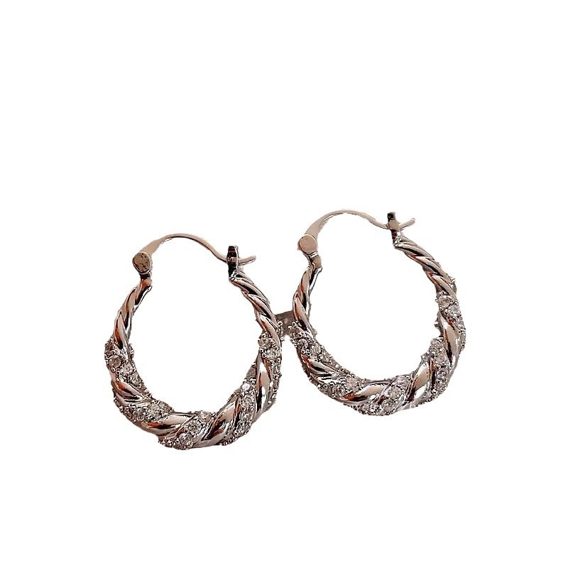 Cold and cool silver earrings for women, 2024 new style, niche design, daily commuting stud earrings, high-end and simple earrings Item Picture