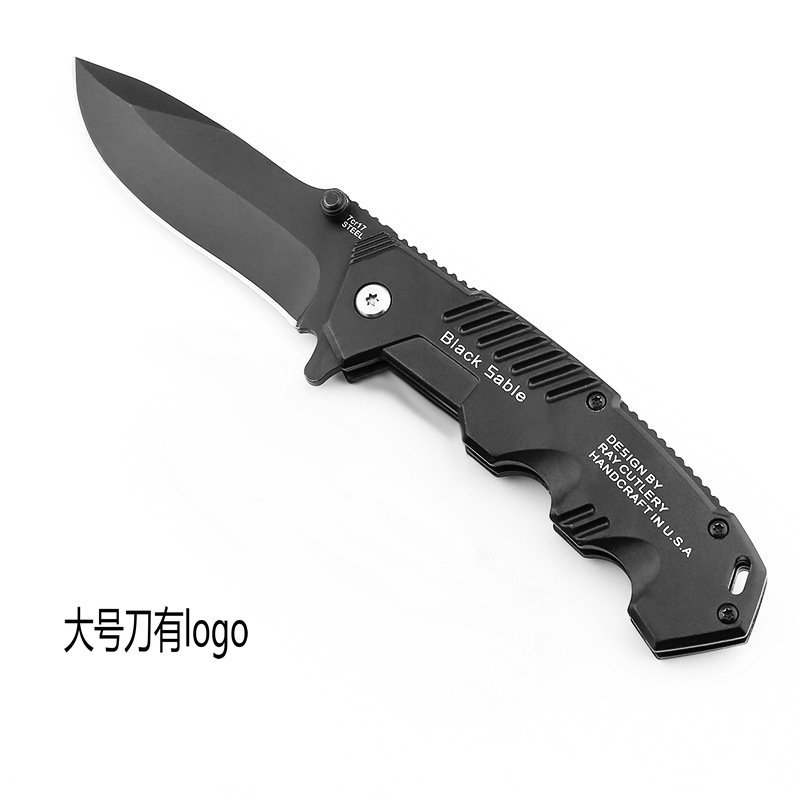 Factory high-hardness stainless steel folding knife, outdoor survival self-defense tactical sharp outdoor knife, portable fruit knife undefined