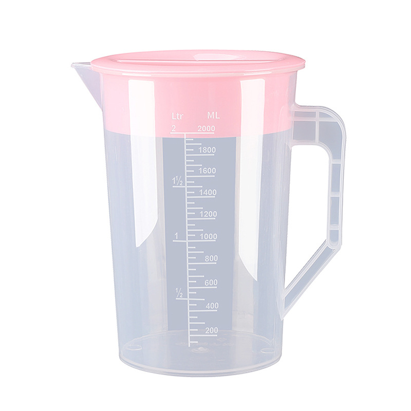 Plastic cold water bottle, large capacity, household tea brewing bucket, measuring pot, high-temperature resistant, milk tea shop cold water bottle with scale, commercial Item Picture