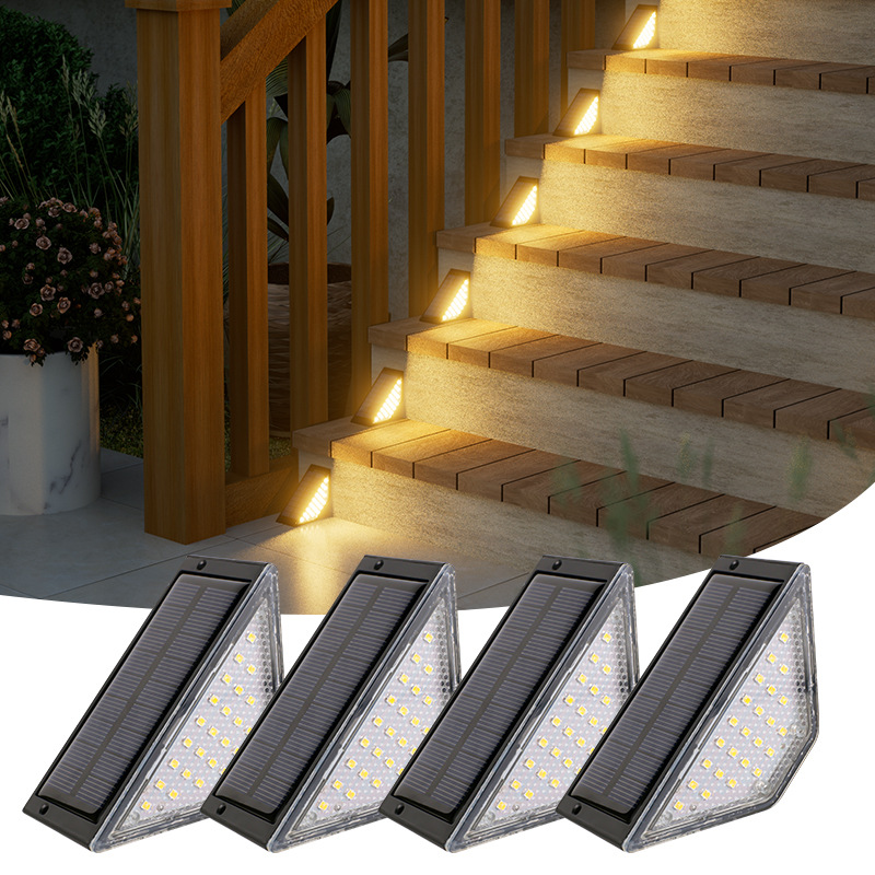 Solar-powered walkway lights, popular courtyard waterproof foot pedal staircase platform step lighting, outdoor landscape corridor floor lights full figure