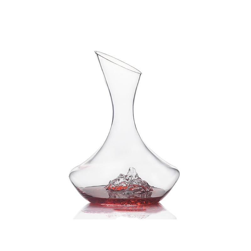 Wholesale of high-end and light luxury crystal glass wine kettles and wine dispensers with creative and quick red wine iceberg decanters Item Picture