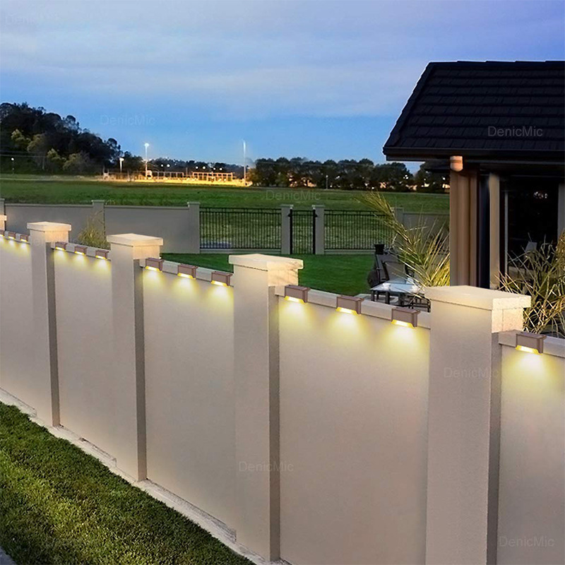 Solar panel outdoor garden lights, staircase and step decorative guiding lamps, waterproof garden 1LED step lights Specification drawing