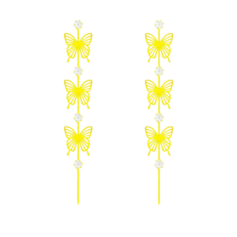 925 Silver Needle Super Fairy Butterfly tassel Earrings, new style, unique and versatile stud earrings, fashionable and high-end earrings for women Item Picture