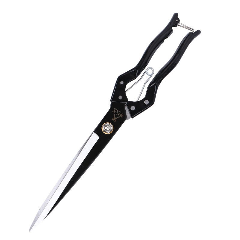 Factory wholesale manganese steel cattle and wool shears, North American household agricultural spring manual livestock straight head scissors, leather scissors Item Picture