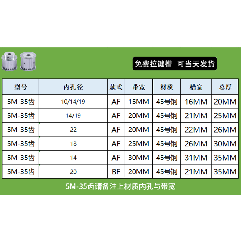 Square root of 5 m synchronous round spot pulley 25/30/36/40/50/60/72/18/20 tooth synchronous belt wheel carbon steel undefined