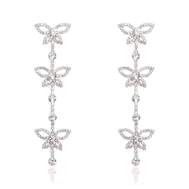Fashionable and versatile bestseller tassel butterfly earrings, new trendy and elegant ladylike light luxury exquisite high-end earrings wholesale Item Picture