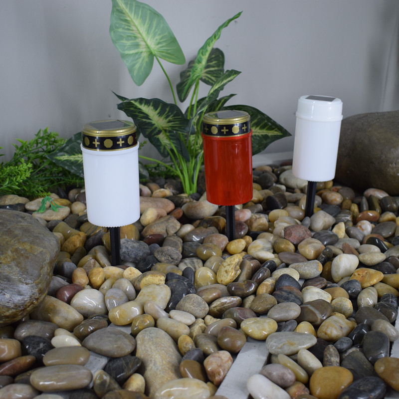 LED outdoor camping lights, waterproof solar candle lights, cemetery mourning and memorial lights, Amazon hot DIY items details Picture