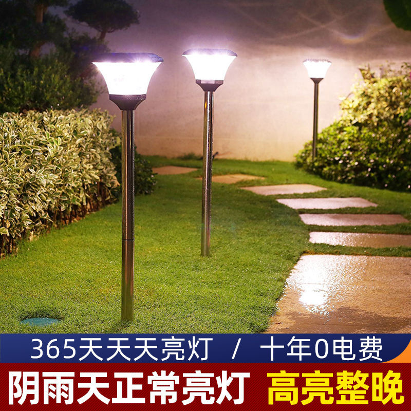 2025 Cross-border Project Payment outdoor solar lawn lights, household waterproof led garden lights, solar ground plug lights full figure