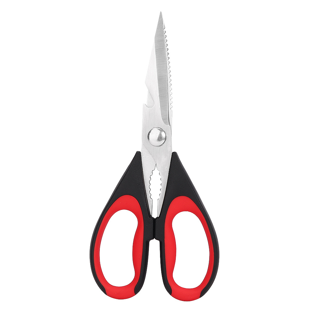 In-stock household stainless steel multi-functional kitchen scissors, baby food scissors, fish and shrimp scissors, chicken bone scissors, and strong food scissors Item Picture