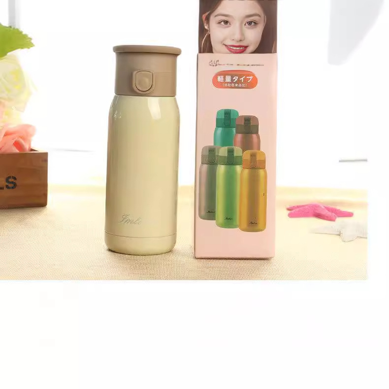 Cute children and students, bouncy insulated cups, stainless steel candy-colored outdoor portable cold water cups as gifts Application Scenario