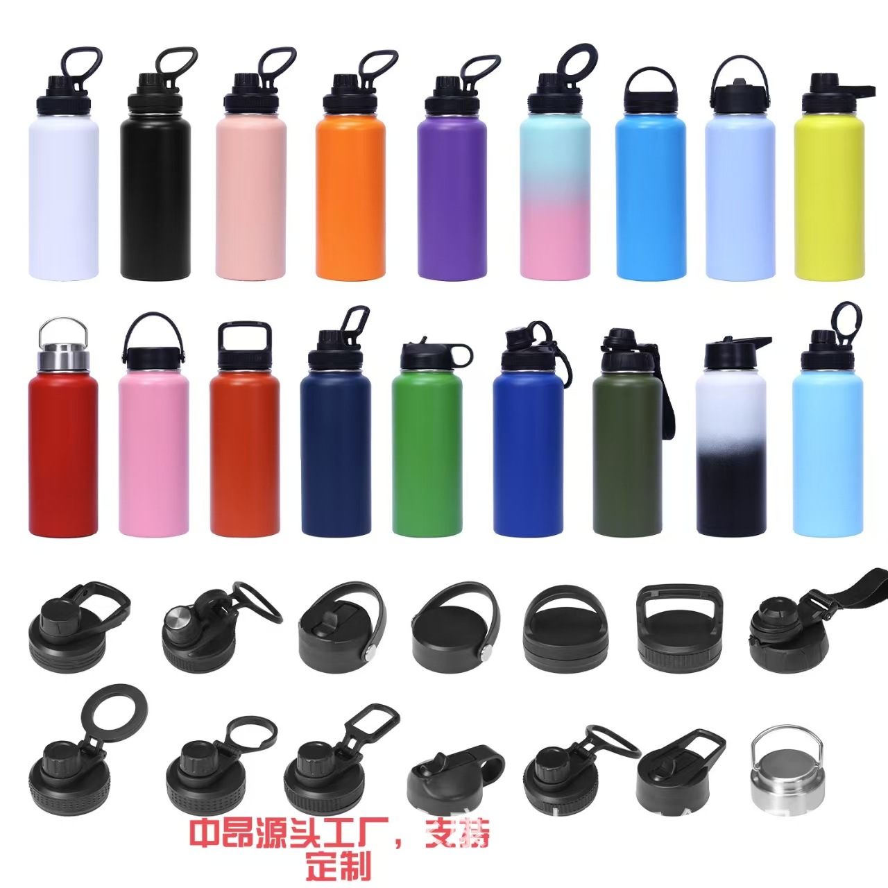 Cross-border 304 stainless steel insulated and cold-proof space pot, outdoor portable large-capacity sports pot, office car water cup full figure
