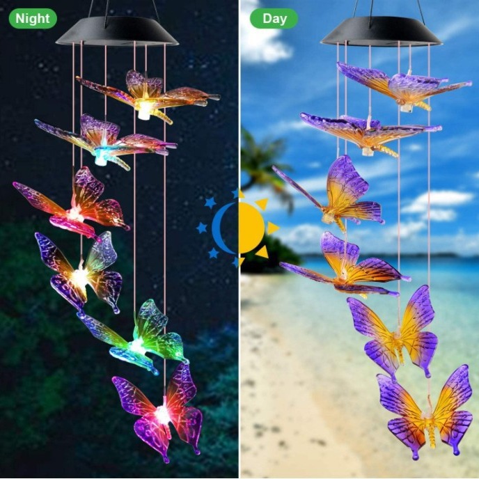 Solar wind chime lights, outdoor rainproof garden lights, garden decorative landscape lights, home Christmas atmosphere lawn lights Application Scenario
