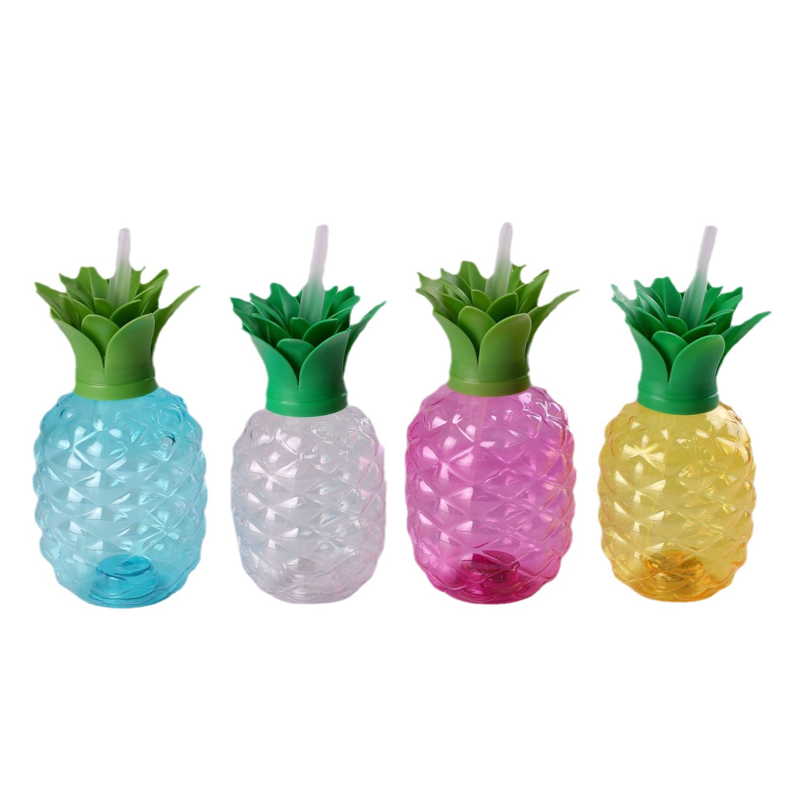 Amazon's best-selling factory direct sales 500ml pineapple straw cups available in four colors, milk tea and juice cups in stock, instant Item Picture