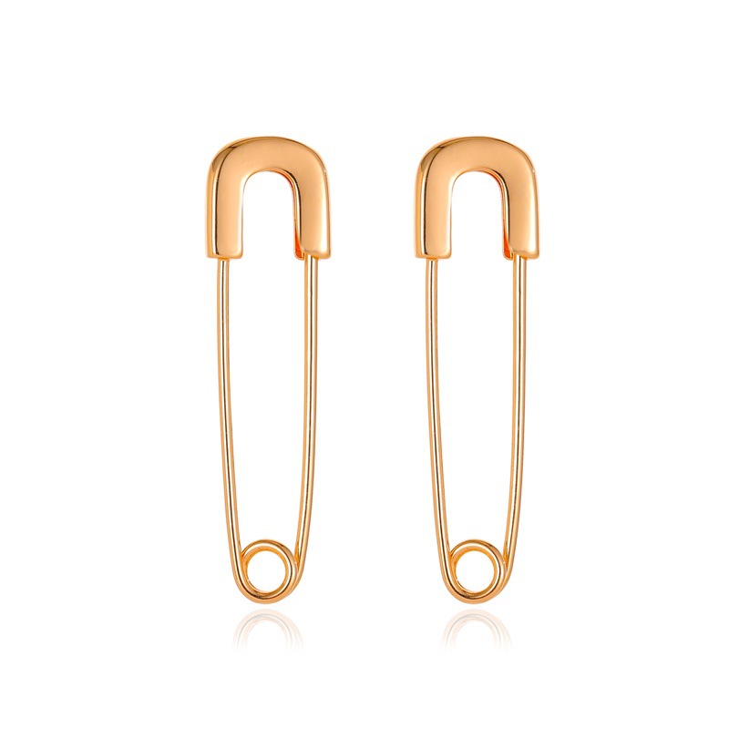 Korean version best-selling paperclip earrings, with a unique design sense, simple and cool ins style, cool and stylish men's and women's pin earrings Item Picture