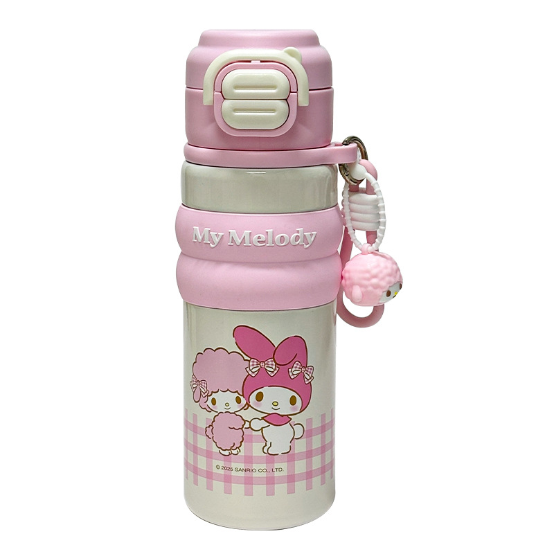 Sanrio Family Series student cute Travel Cup, a portable and convenient dual-drink water cup with a lock design Item Picture
