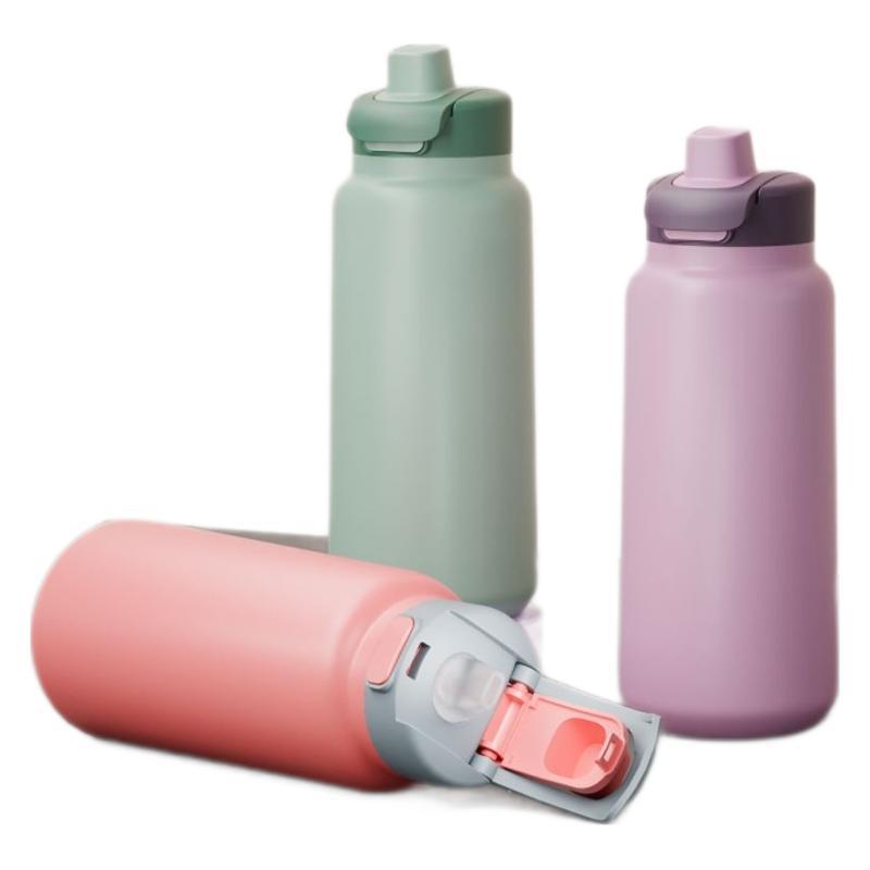 New product unique mold, new houroffer hidden handle straw cup, cross-border 304 stainless steel insulated cup Item Picture