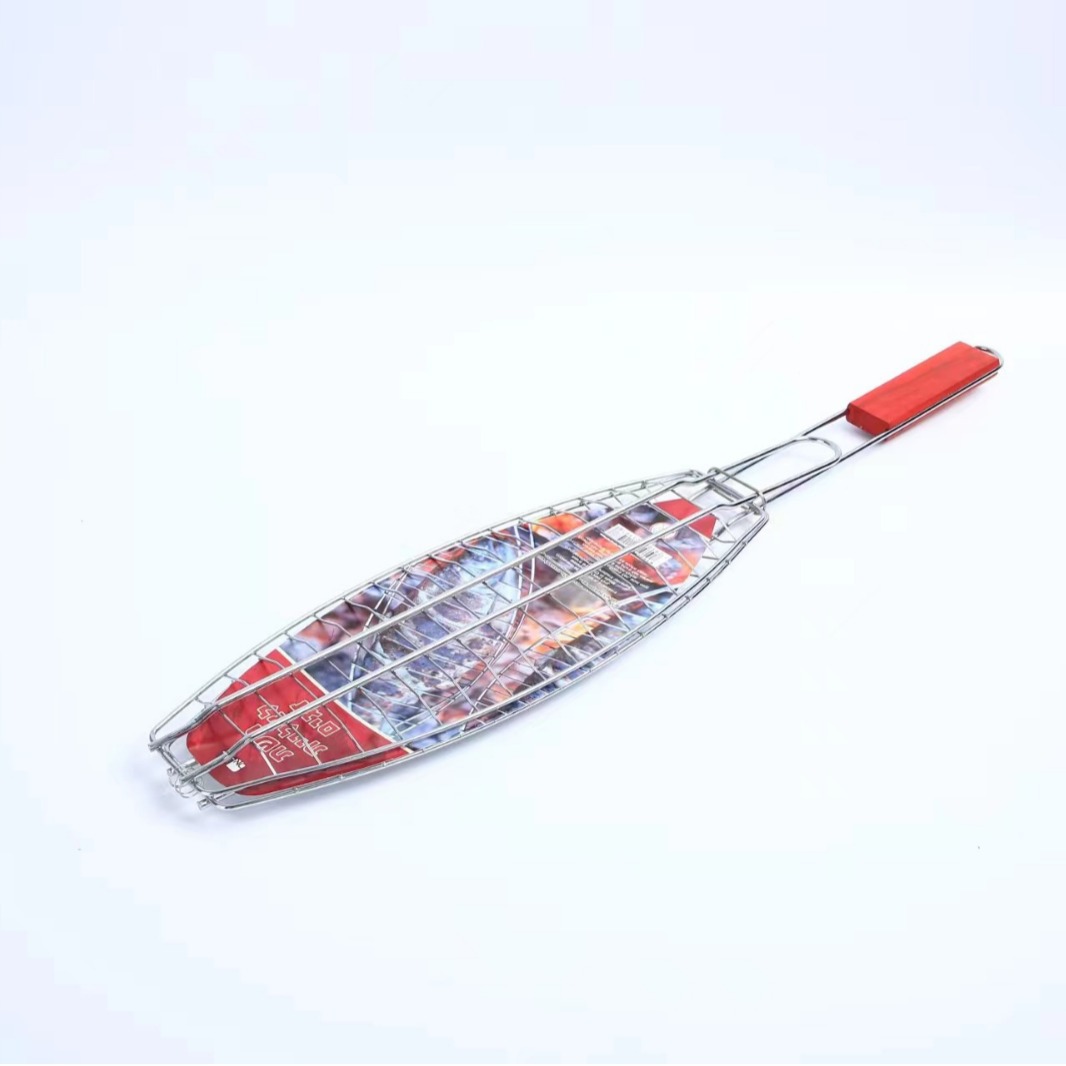 Stainless steel barbecue tongs, fish tongs, household, professional and commercial, large and small barbecue nets Item Picture
