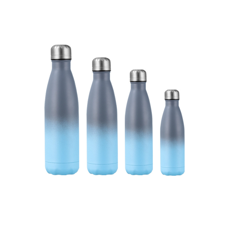 Cross-border best-selling creative cola bottle, large-capacity double-layer vacuum stainless steel insulated cup, high-appearance-level gradient car cup Item Picture