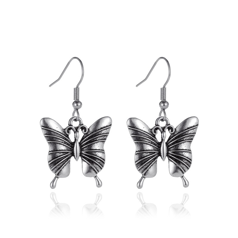 Cross-border best-selling earrings: Retro cloud butterfly earrings, European and American style dark cross earrings, Halloween accessories Item Picture