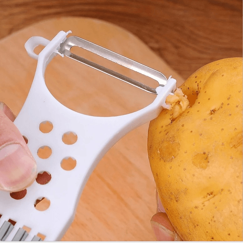 Grater, peeler, multi-functional household all-purpose vegetable and potato shreds, scraper and slicer, kitchen peeler and plug Application Scenario