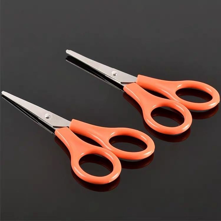 Selling small scissors, stainless steel gauze bandages, 9cm, orange-red small scissors, first aid kits, single accessories details Picture