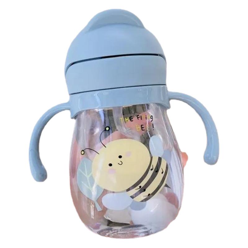 Baby water cup straw, cute anti-choking, gravity ball, kindergarten children's drinking cup handle, portable water bottle Item Picture