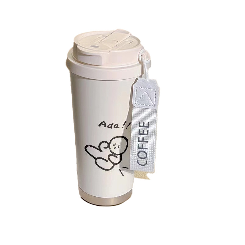 Straw water cup, super cute insulated cup, large-capacity portable coffee cup, sports car, wholesale for male and female students Item Picture