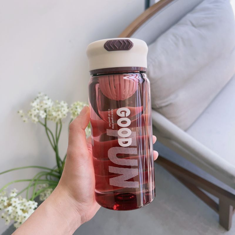 Simple sports water cup, female summer portable large-capacity fitness cup, male student high appearance level plastic cup with tea strout details Picture