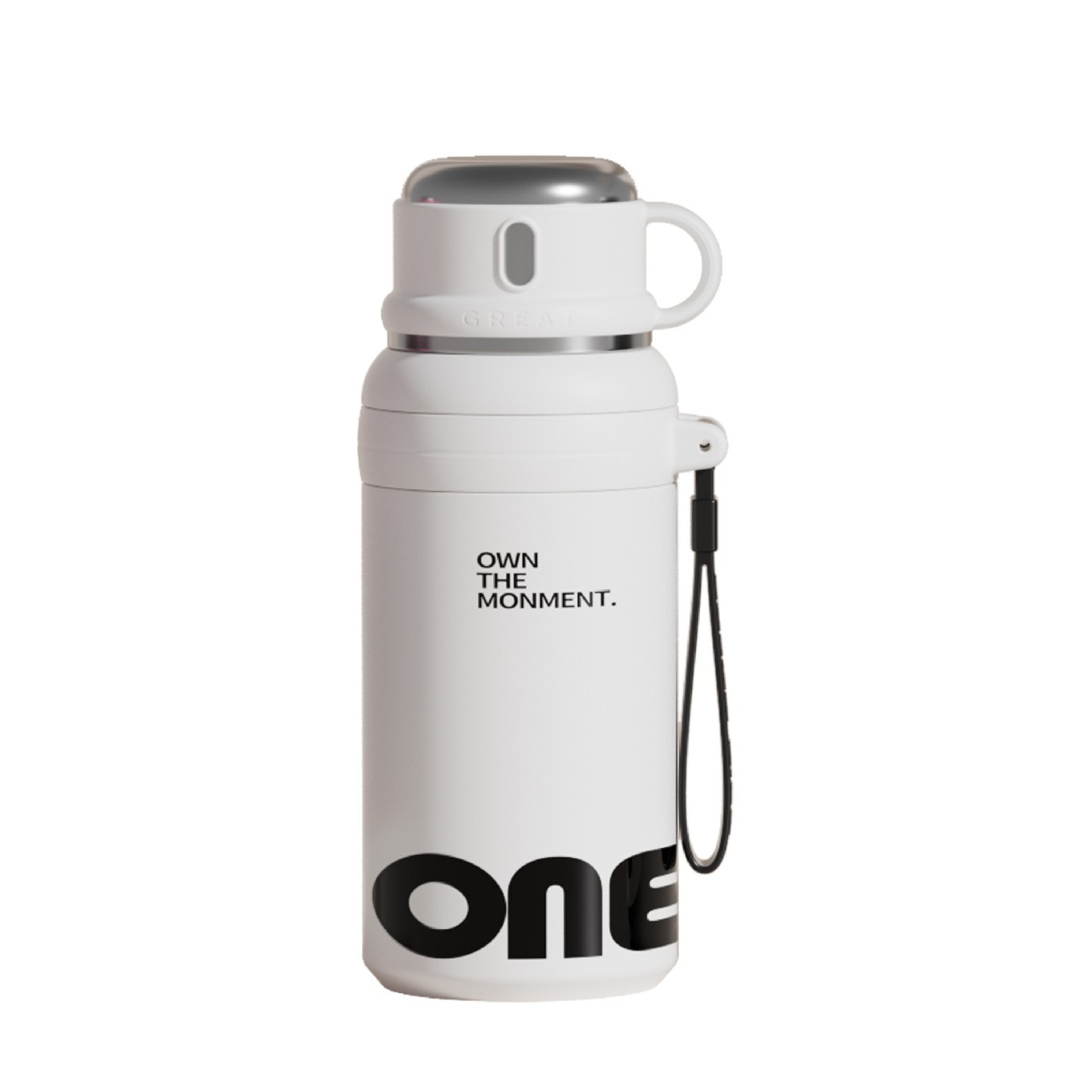 316 stainless steel high appearance level jumping cup, one-lid double-drinking cup with straw, insulated cup, outdoor portable sports water bottle Item Picture