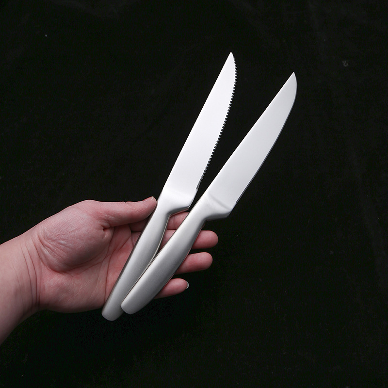 Baishida titanium purification stainless steel dining knife, steak knife, sharp steak knife for Western restaurants, Nordic tableware, fruit knife details Picture